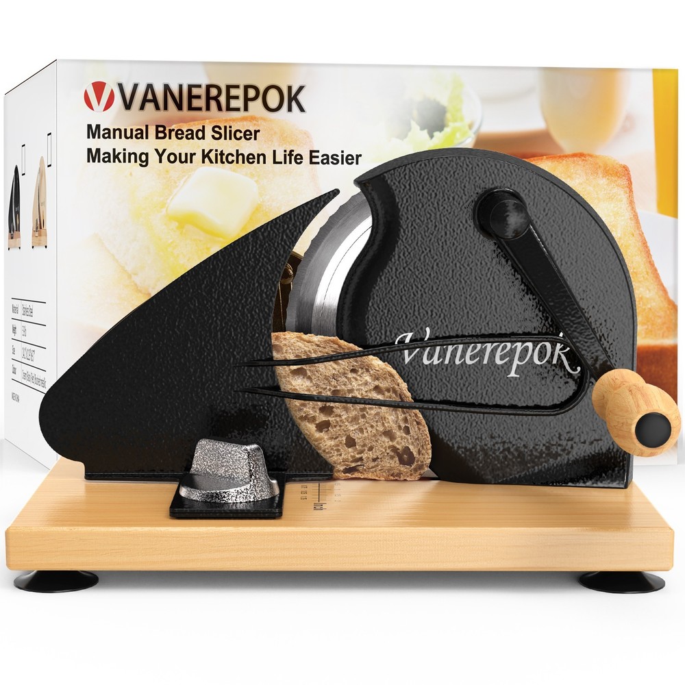Vanerepok Upgrade Manual Bread Slicer for Homemade Sourdough With Conveyor Belt