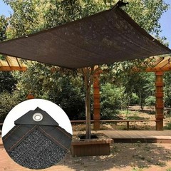 90% Black Sunblock Shade Cloth Taped Edge w/ Grommets UV Resistant Shade Net US