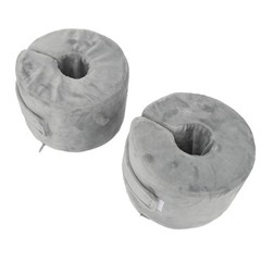 Grey 2pcs Foot Elevating Pillow Ankle Protector Foot Support Pillow Elevator WT
