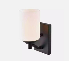 Generation Lighting Oak Moore 4.875-in 1-Light Black Modern/Contemporary Vanity