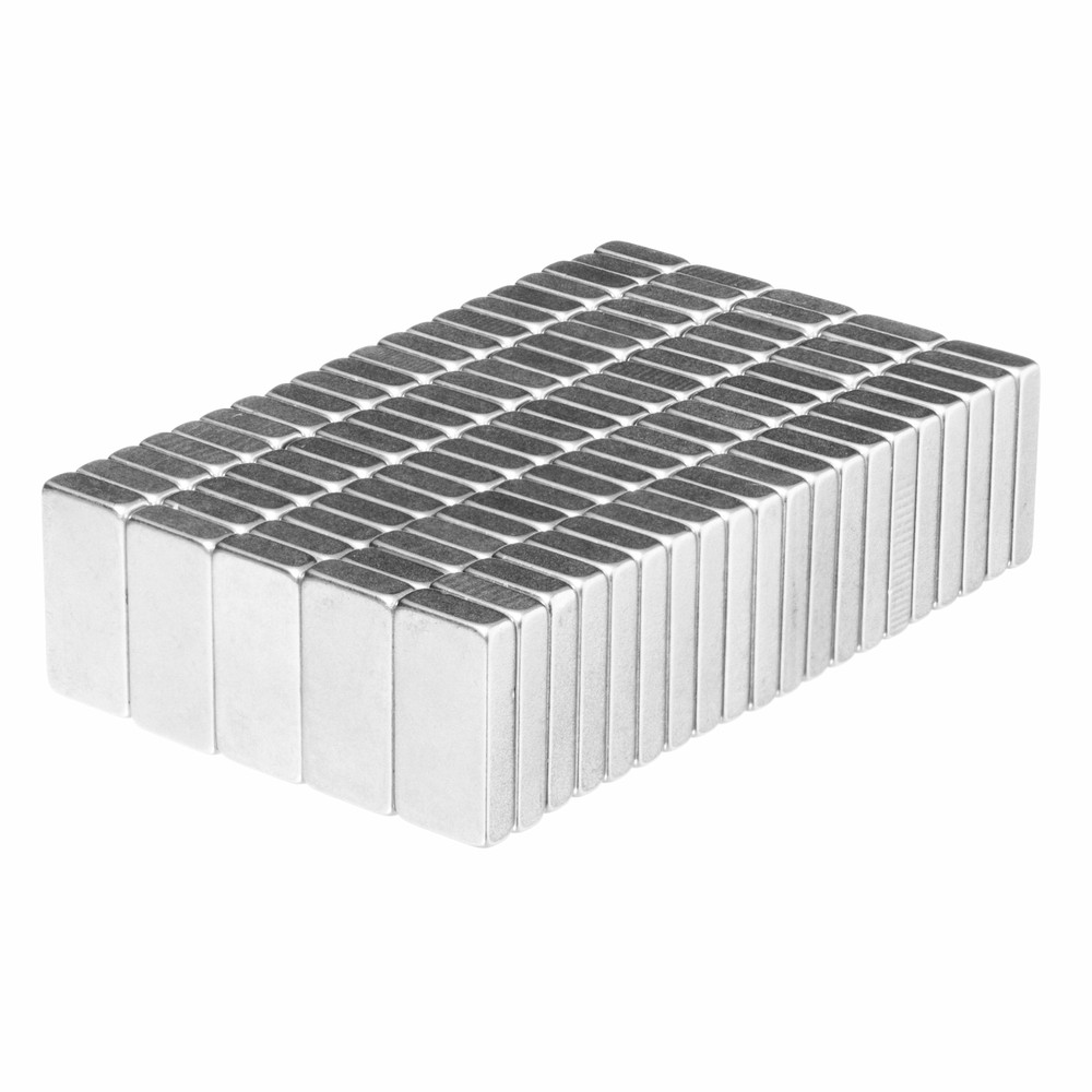 10 x 5 x 2 mm Rare Earth Block Magnets N38 with Zinc Coating (100 Pack)
