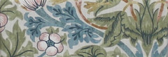 William Morris Fabric Shower Curtain Strawberry Thief Multicolor 72″x72″ Shabby