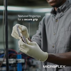 MICROFLEX Diamond Grip MF-300 Disposable Latex Gloves for Automotive,