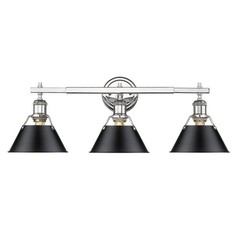 3 Light Vanity Light in Vintage style – 10 Inches high by 24.25 Inches