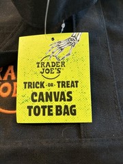 Trader Joe’s Mini Canvas Bag Halloween Or Anytime New With Tag 13”