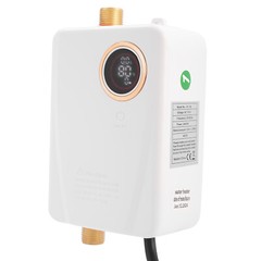 3000W 4.57*2.76*7.68in White ABS& 304 Stainless Electric Instant Water Heater