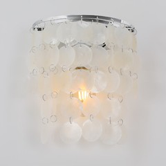 9.45*11.02in Wall Mount Light Sea Shell Shape Lighting Fixture Wall Sconce 110v