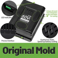 60V 5.0Ah Replacement for Greenworks Pro 60v Battery LB6051 LB604 LB602 B6025