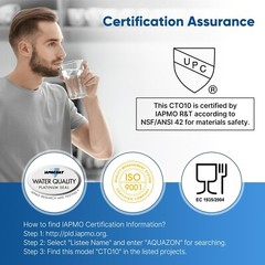 Whole House CTO Carbon Water Filter Cartridge 1 Micron 2.5″ x 10″ 4PACK