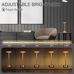 Cordless LED Touch Sensor Table Lamp Rechargeable Dimmable Bar Desk Night Light
