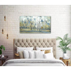 24 In. H X 48 In. W Sky Branches Canvas Wall Art Print Large Abstract Wall Decor