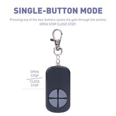 CO-Z 4Pcs Remote Control Backup Key for 433.92 MHz Sliding Gate Opener