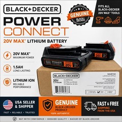 BLACK+DECKER 20V MAX Lithium Battery 2-Pack LBXR20-OPE2 Genuine OEM 1.5Ah Batter