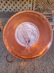 CAZO DE COBRE 23″ inch CARNITAS COPPER POT BOWL 18MM GAUGE.