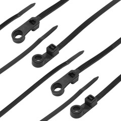 300pcs Zip Ties with Screw Hole, 8 inch 48lbs Electrical Cable Ties Straps, M…