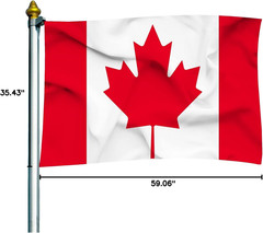 Canadian Flag Canada National Flag Polyester Fiber 3×5 Feet Bright Colors And An