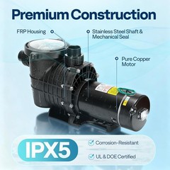 Hayward 1.5HP Swimming Pool Pump In/Above Ground with Motor Strainer Basket