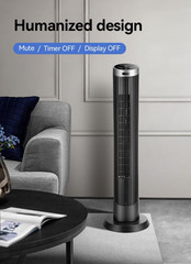 OmniBreeze Digital Electric Tower Fan, with Remote Control, LED Display, Standin