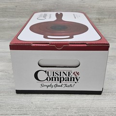 Cuisine & Company 2.5 Qt Enameled Cast Iron Saucepan Red Lid Gas Electric Stove