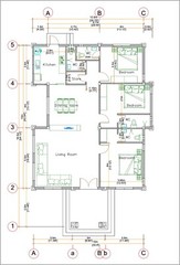 33×54 feet House Plan 10×16 meter 3 Beds 4 Baths Hip Roof PDF & (A4 Hard Copy)