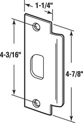 Prime-Line U 9483 Steel Standard Commercial Strike 1.25 Lx4.875 H in. 2 Pack
