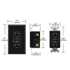 20AMP GFCI Outlet Receptacle Tamper Resistant ETL Listed White GFI TR WR GFCI