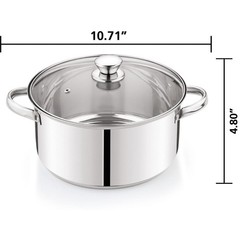 10 Piece Stainless Steel Cookware Set Pots and Pans Kitchen Set