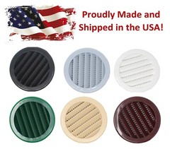 2″ Round Plastic Louver Soffit Air Vent Reptile Screen Grille Cover