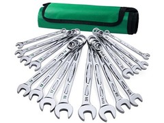 Tools USA 16 Piece, 12 Point, SAE & Metric Chrome Combination Wrench Set | SK013