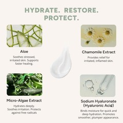 Face Moisturizer Cream for Hydrating, Calming & Renewal with Hyaluronic Acid, Mi