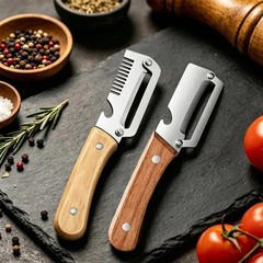 1 Pc Stainless Steel Peeler with Wooden Handle – Fruit & Vegetable Slicer