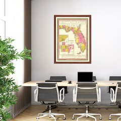 Old Map of Florida 1847 – Vintage Florida Art