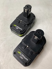 Lot of 2 3.0AH FOR Ryobi 18V Li-Ion Battery + Charger P102 P103 P105 P107 P108