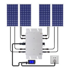 1200W Micro Solar Panel Smart Inverter Pure Sine Wave MPPT Grid Tie Inversor New