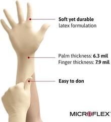 MICROFLEX Diamond Grip MF-300 Disposable Latex Gloves for Automotive,