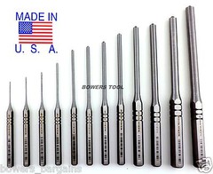Wilde Tool 12pc Professional Roll Pin Spring Punch Set MADE IN USA w Pouch
