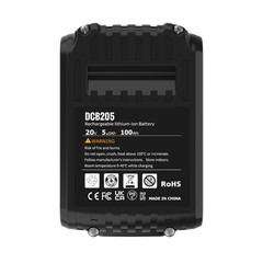 1x For Dewalt DCB205 20V Max Batteries 5.0Ah Lithium Ion Li-Ion 20 Volt DCB205-2