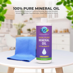 100% Pure Mineral Oil 32Oz Food Grade USP Restore Cutting Board & Butcher Block