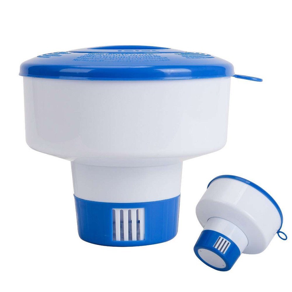 Swimming Pool 7″ Floating Chemical Dispenser Floater 1″, 3″ Chlorine Tablet Tabs