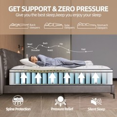 12″14″ Mattress in a Box Twin Full Queen King Size Hybrid Spring Gel Memory Foam