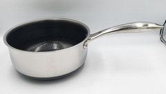 Hexclad Hybrid Non Stick Pot Stainless Steel Saucepan 3-Quart – With Lid