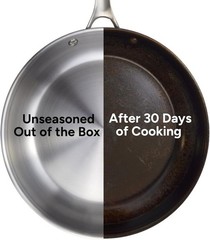 STRATA Carbon Steel Clad 10.5″ Frying Pan Skillet, 3-Ply Carbon Steel Cookware