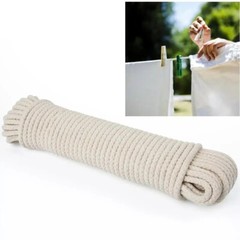 1 pc #6 Natural Color 100 Ft Cotton Clothesline Rope Multi Use Arts and Crafts