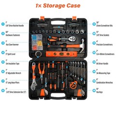 Home Repair Tool Kit 141 Piece General Basic Tool Set for Men Women Mechanic’…