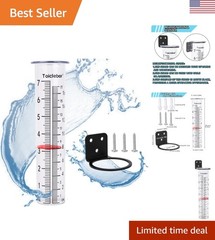Outdoor Rain Gauge 8.11″ Height with Visible Red Float for Accurate Measurements
