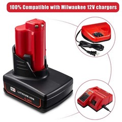 2 Pack 6.5Ah for Milwaukee 12V M-12 Lithium-ion Battery 48-11-2430 48-11-2440