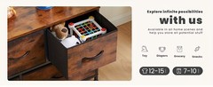 2 Drawer Dresser Nightstand Pack Of 2 Bedroom Storage Organizer Cabinet Fabric