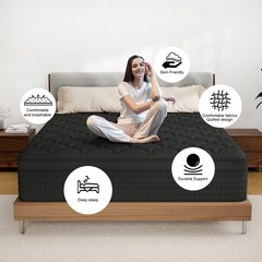 12″ 14″ Gel Memory Foam Mattress in a Box Pocket Spring Twin Full Queen King