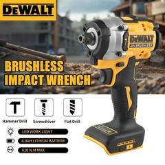 NEW DeWalt 20V Brushless 3/8″ Compact Impact Wrench Hog Ring Anvil DCF923B