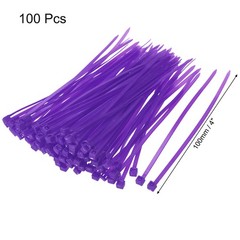 Nylon Cable Ties 4 Inch Self-Locking Zip Ties 0.09″ Width Purple 100pcs